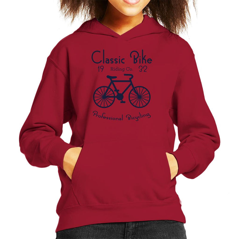 Classic Bike Riding 1932 Kid's Hooded Sweatshirt - coto7