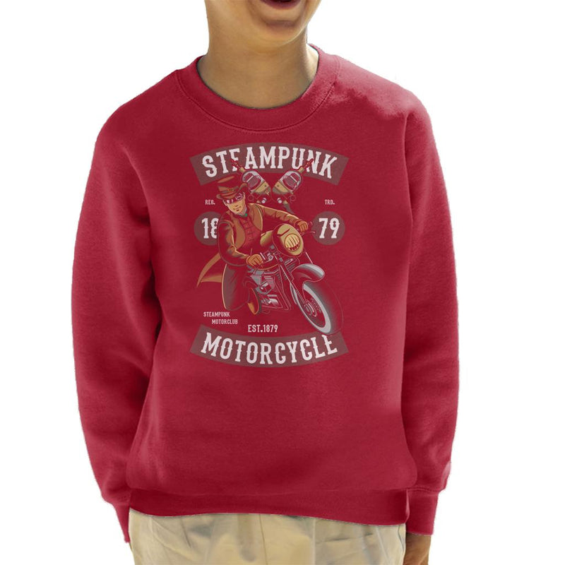 Steampunk Motorcycle Kid's Sweatshirt - coto7