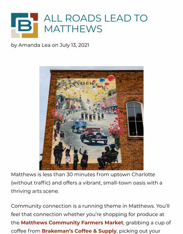 Charlotte is Creative/ All Roads Lead To Matthews 