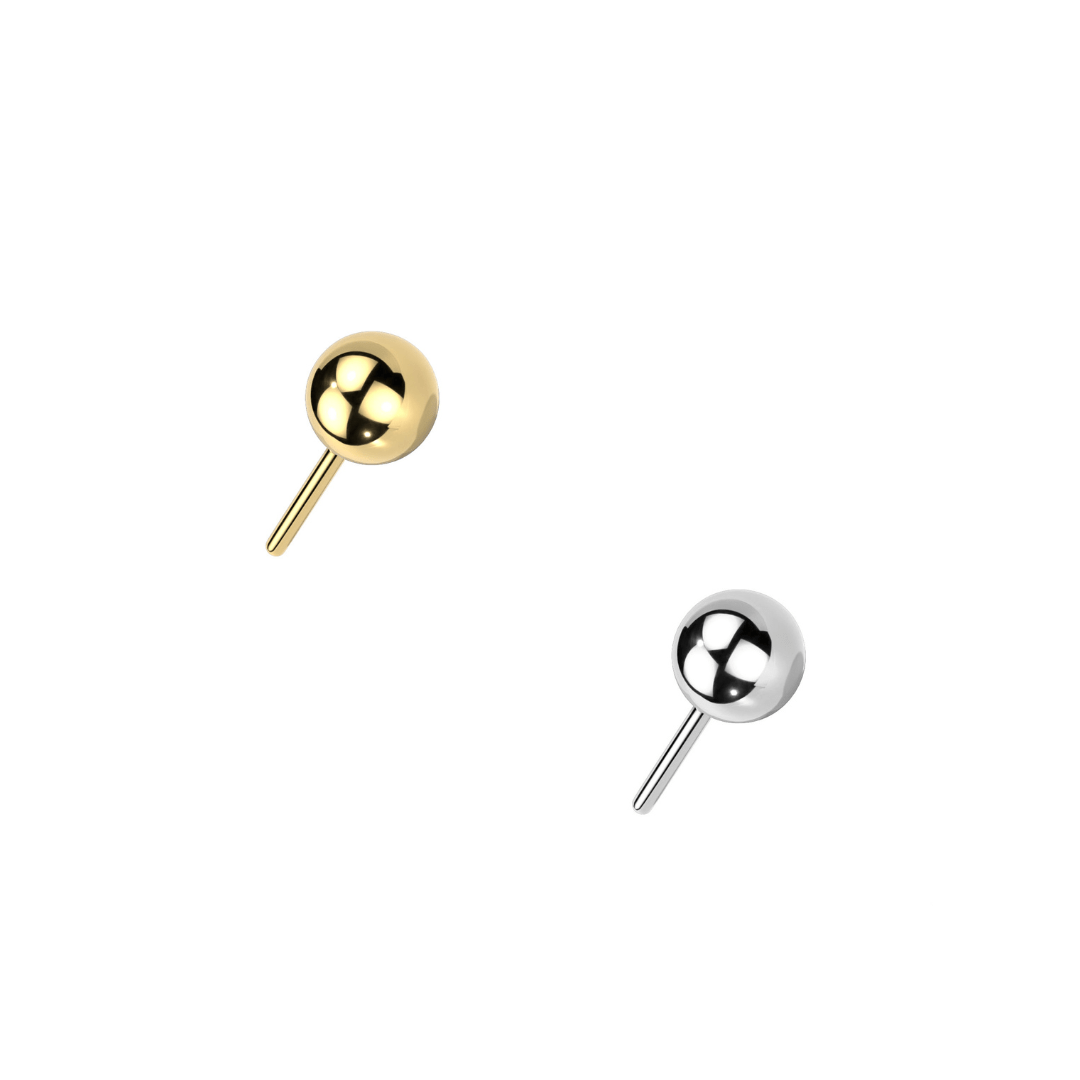 Titanium Threadless Push In Ball Top