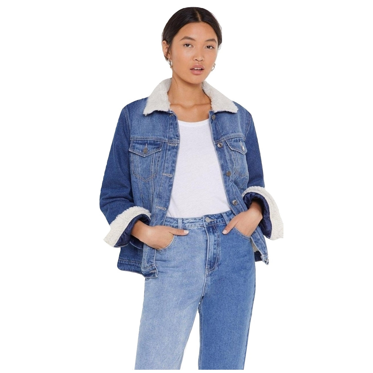 jaqueta feminina jeans forrada