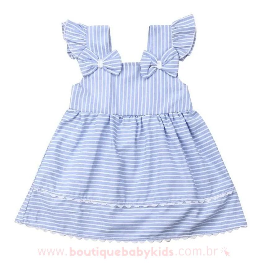 vestido listrado infantil