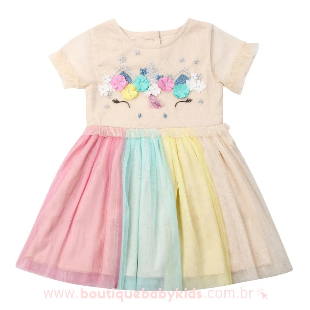 vestido unicornio tule