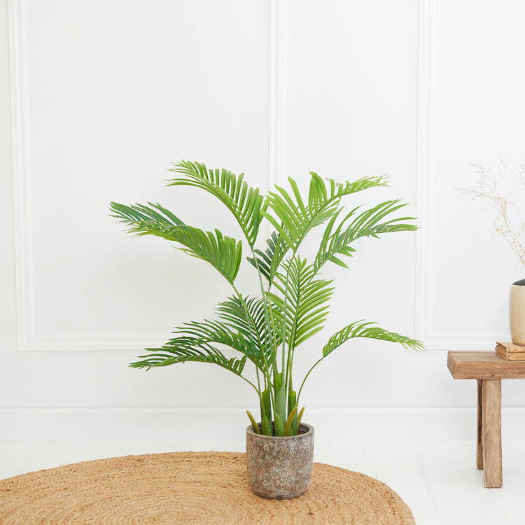 LIFA LIVING Palm Plant - Kunstplant – Voor Binnen – Decoratieve Nepplant – Groene plant met Pot – 110 cm