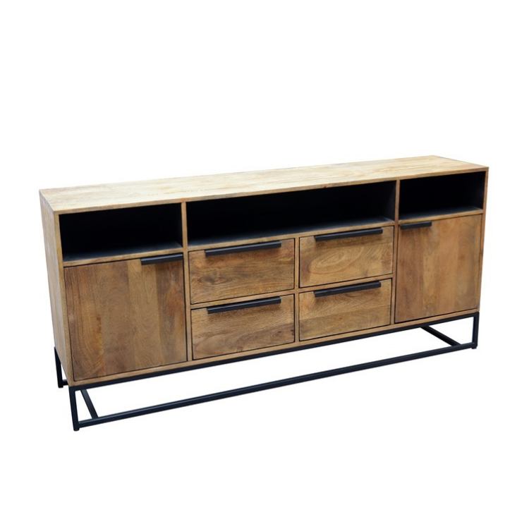 Boeijen Industriële dressoir kast mangohout of zwart