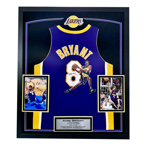 Kobe Bryant Lakers UDA autograph photo /lithograph MVP collage 2007-2008.