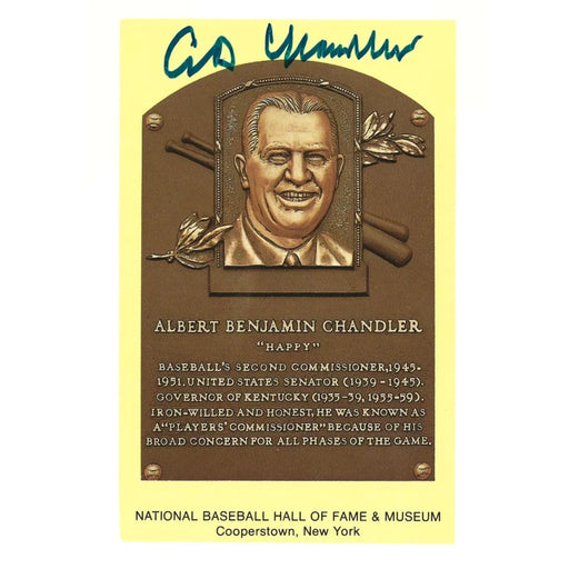 Stan Musial Signed HOF Plaque Postcard JSA COA St. Louis Cardinals