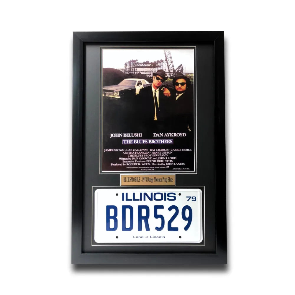 Blues Brothers Dan Aykroyd Movie Car License Plate Framed Collage Bros -  Inscriptagraphs Memorabilia - Inscriptagraphs Memorabilia