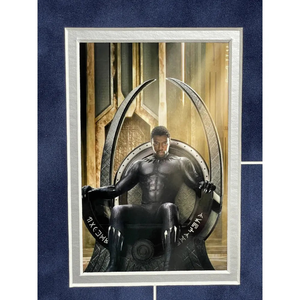  HWC Trading Chadwick Boseman Black Panther T'Challa 16 x 12  inch (A3) Printed Gifts Signed Autograph Picture for Movie Memorabilia Fans  - 16 x 12 Framed : Home & Kitchen