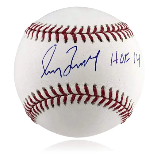 Bob Feller Signed OML Baseball Inscribed HOF 62 (JSA COA) 266