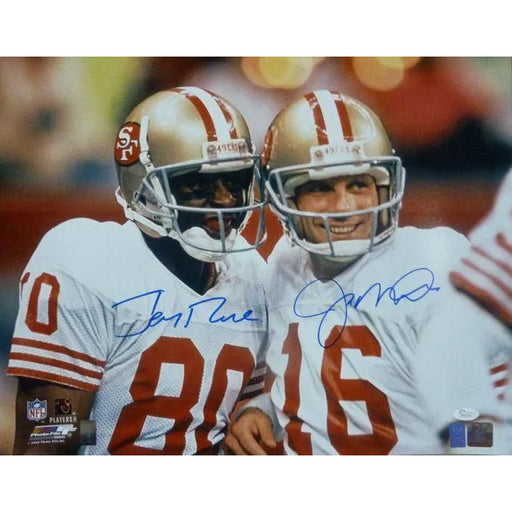 Joe Montana and Jerry Rice San Francisco 49ers Dual Signed Autographed 16  x 20 Photo Player Holograms