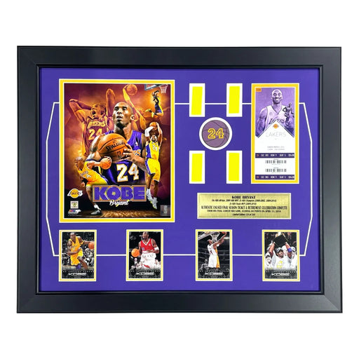 Framed White Kobe Bryant #24 Lakers Jersey (UNSIGNED) – ManCave