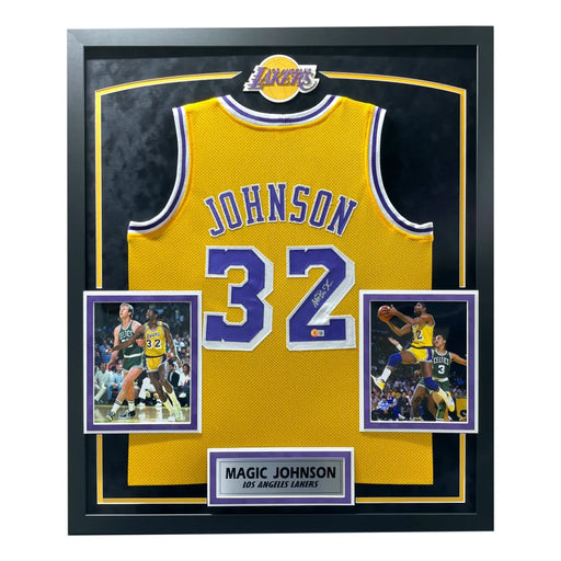 Michael Jordan Bulls 32x36 Custom Framed Jersey Display with 6