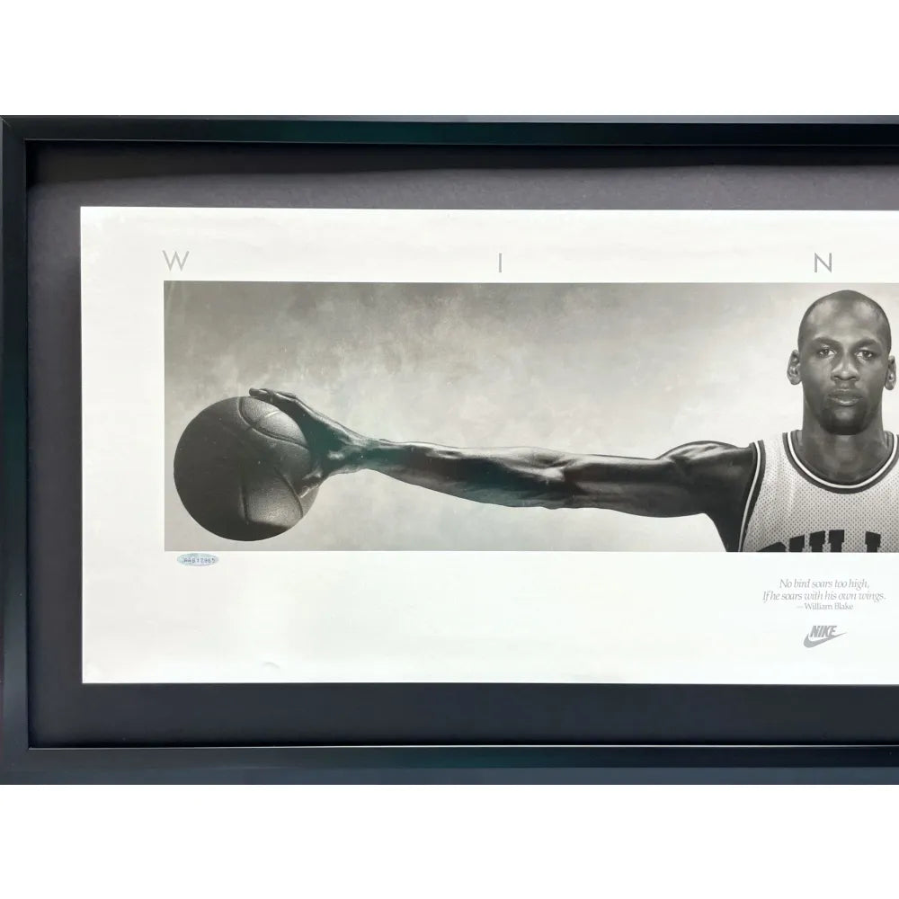 Michael Jordan Autographed “Wings” Poster Framed