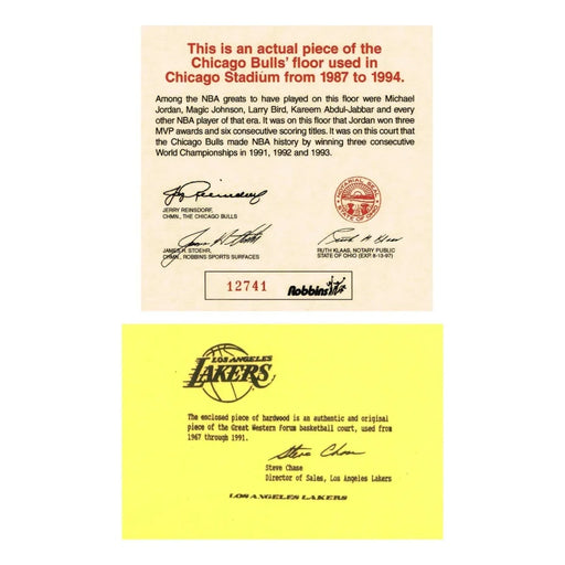 LeBron James Autographed Los Angeles Lakers Game Used Floor Curve