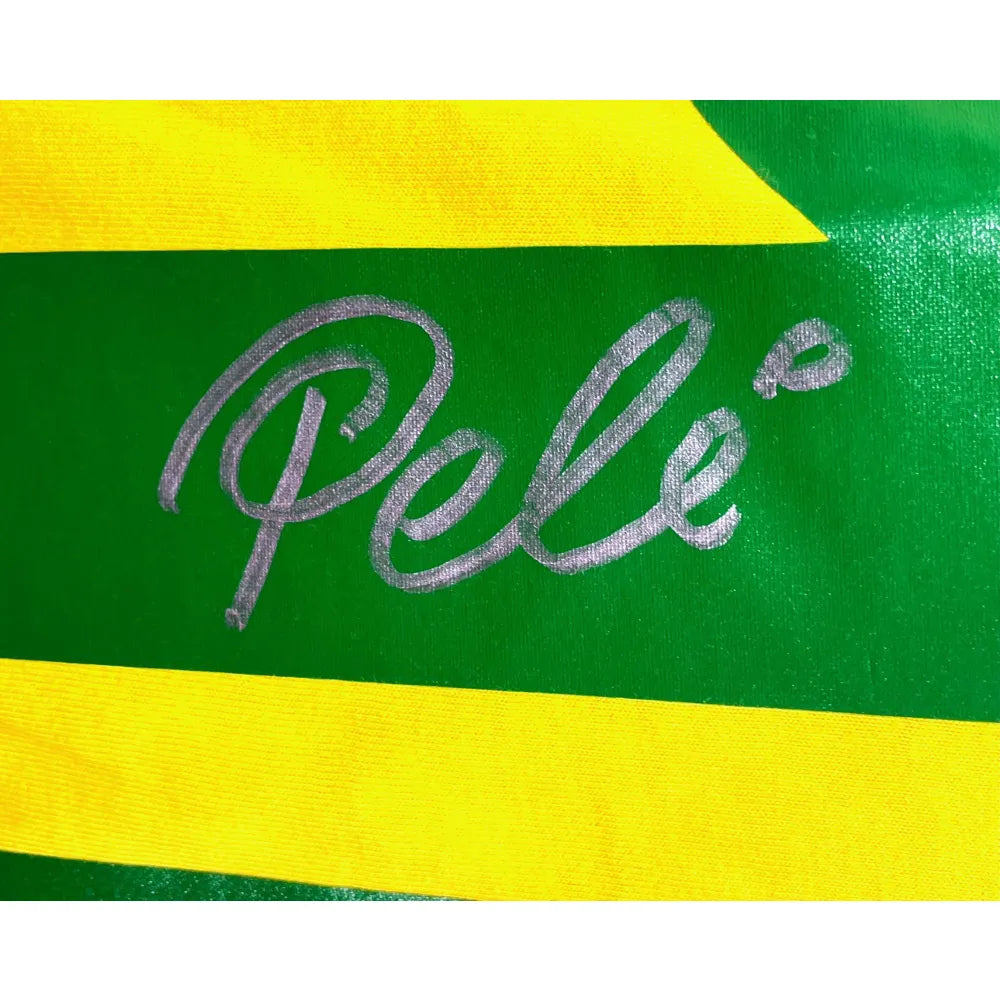 Brazil Pele Signed Santos Soccer Jersey Full Name Edson Pele Beckett BAS  COA