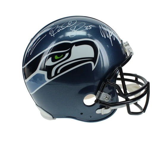 Seattle Seahawks NFL Helmet Shadowbox w/Marshawn Lynch card