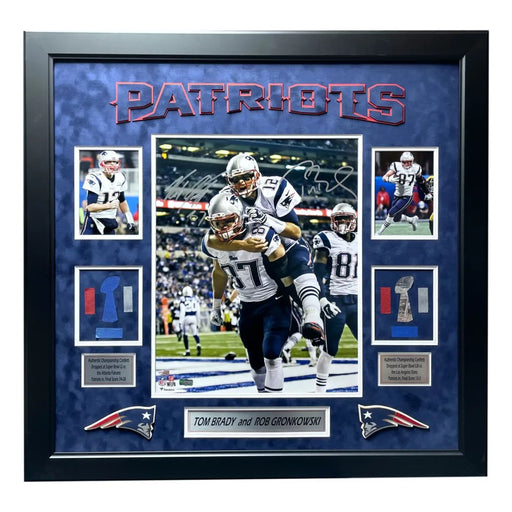 Tom Brady Rob Gronkowski Patriots LASER ENGRAVED Autographed Framed 8x10  Photo at 's Sports Collectibles Store