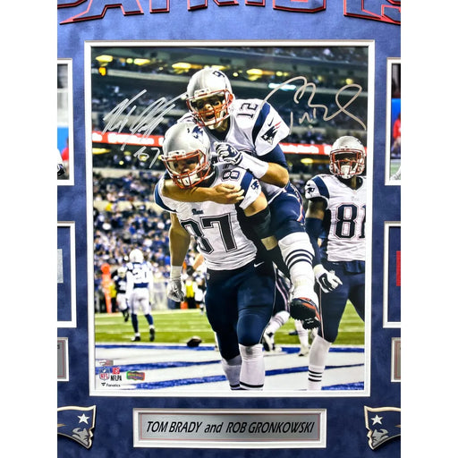 Tom Brady Rob Gronkowski Patriots LASER ENGRAVED Autographed