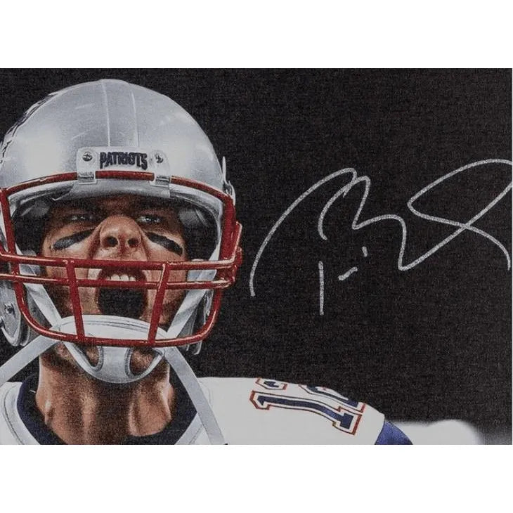 Tom Brady Signed Oversize Autograph Canvas Framed Photo Patriots UDA  Tristar COA