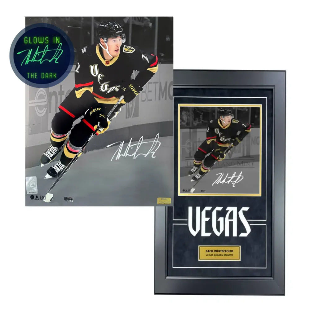 Zach Whitecloud Vegas Golden Knights Autographed 2023 Stanley Cup Champions  8 x 10 Raising Cup Photograph