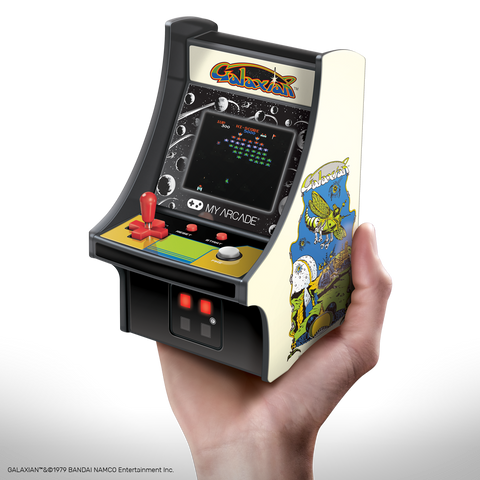 micro player retro arcade galaga