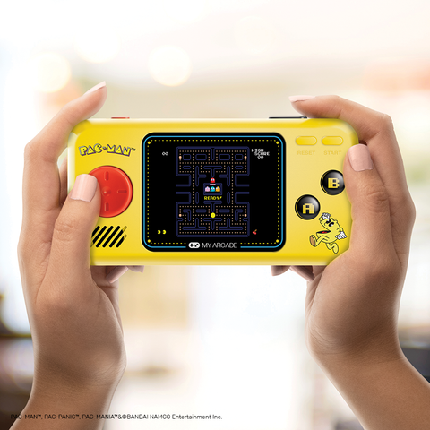 retro pac man handheld game