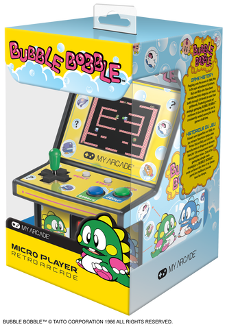 micro player retro arcade bubble bobble