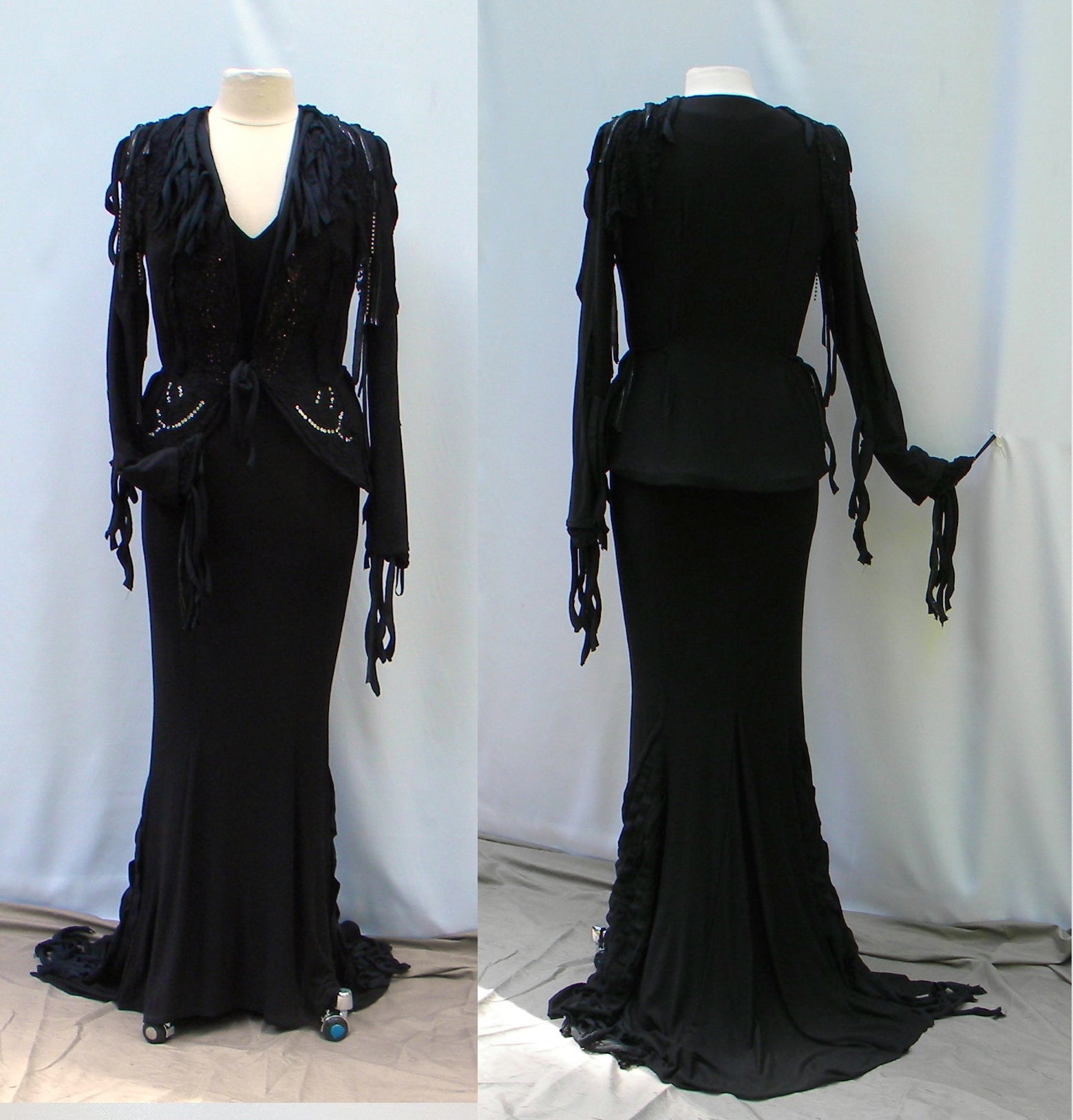 Morticia Addams Dress With Embellished Jacket – Erica's Creative Cavalcade