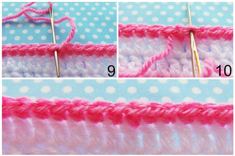 Double crochet stitch border