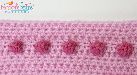 How to crochet a bobble stitch using contrasting colour