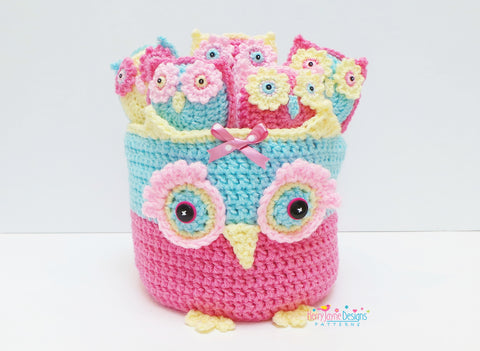 Crochet Owl Basket pattern