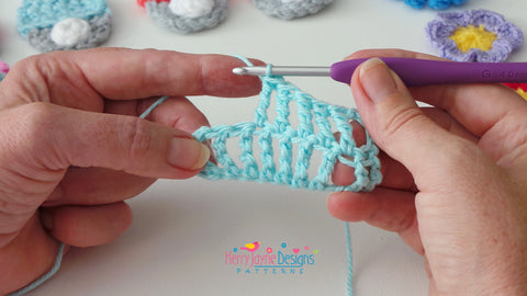 Triple treble crochet - UK terms (USA Double Treble crochet)