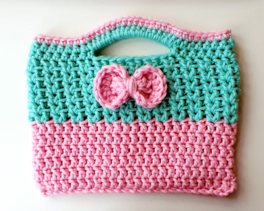 Cutie Bow Crochet Bag Pattern UK – Kerry Jayne Designs
