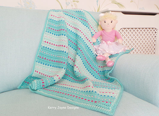 teal baby blanket