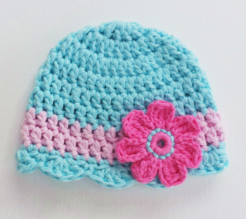 Scalloped Flower Hat Pattern USA – Kerry Jayne Designs Ltd