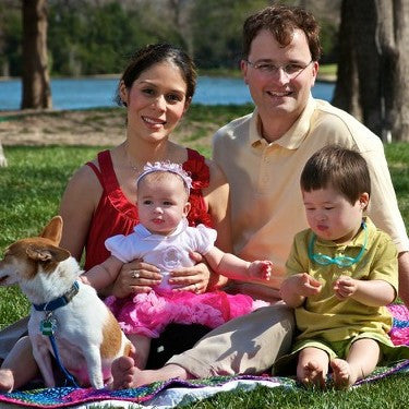 This is Grace pictured with her family 
