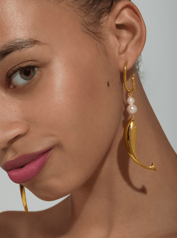 dainty snake earrings