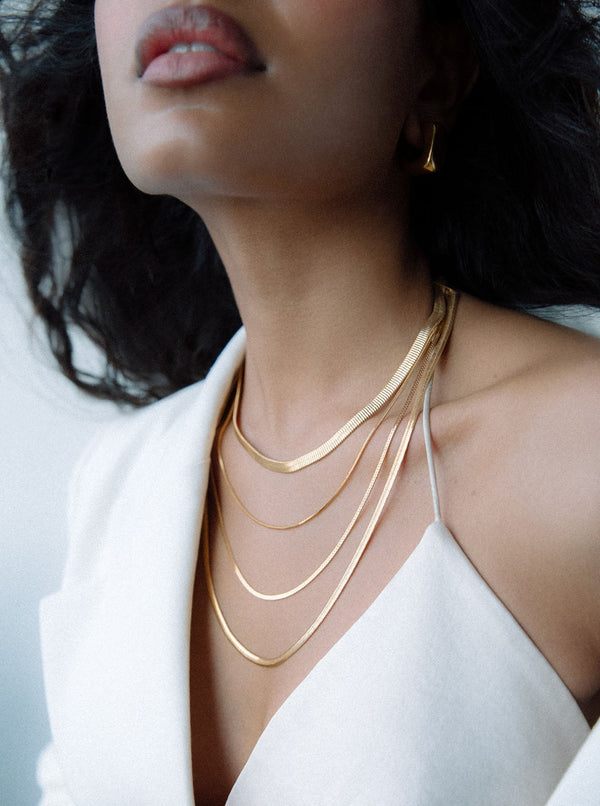 Buy Layered Chain In 22K Gold With Rhodium Online