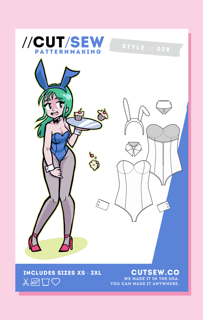 Anime Bunny Suit Sewing Pattern // CUT/SEW – CUT/SEW Patternmaking