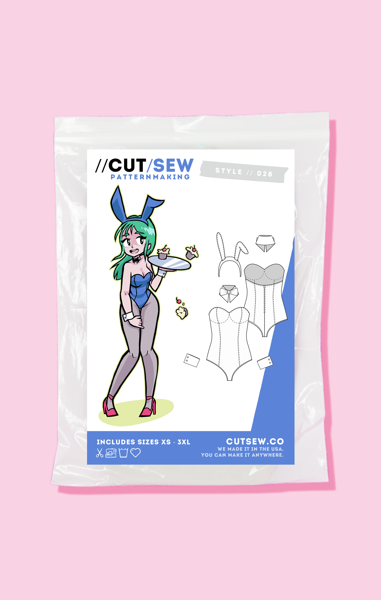 Anime Bunny Suit Sewing Pattern Cut Sew Cut Sew Patternmaking We will continue to crank one out every week. 028 bunny suit