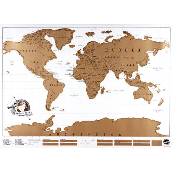 White World Scratch Map – Travel Garage