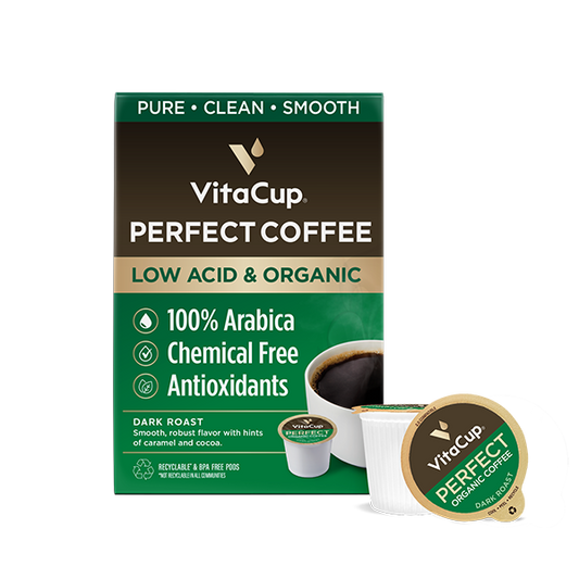 VitaCup Perfect Low Acid Coffee Pods, USDA Organic & Fair Trade