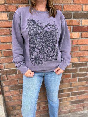 Flower Meadow Graphic Sweatshirt - Two Sisters Boutique