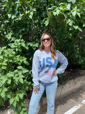 "USA" America Graphic Sweatshirt - Two Sisters Boutique