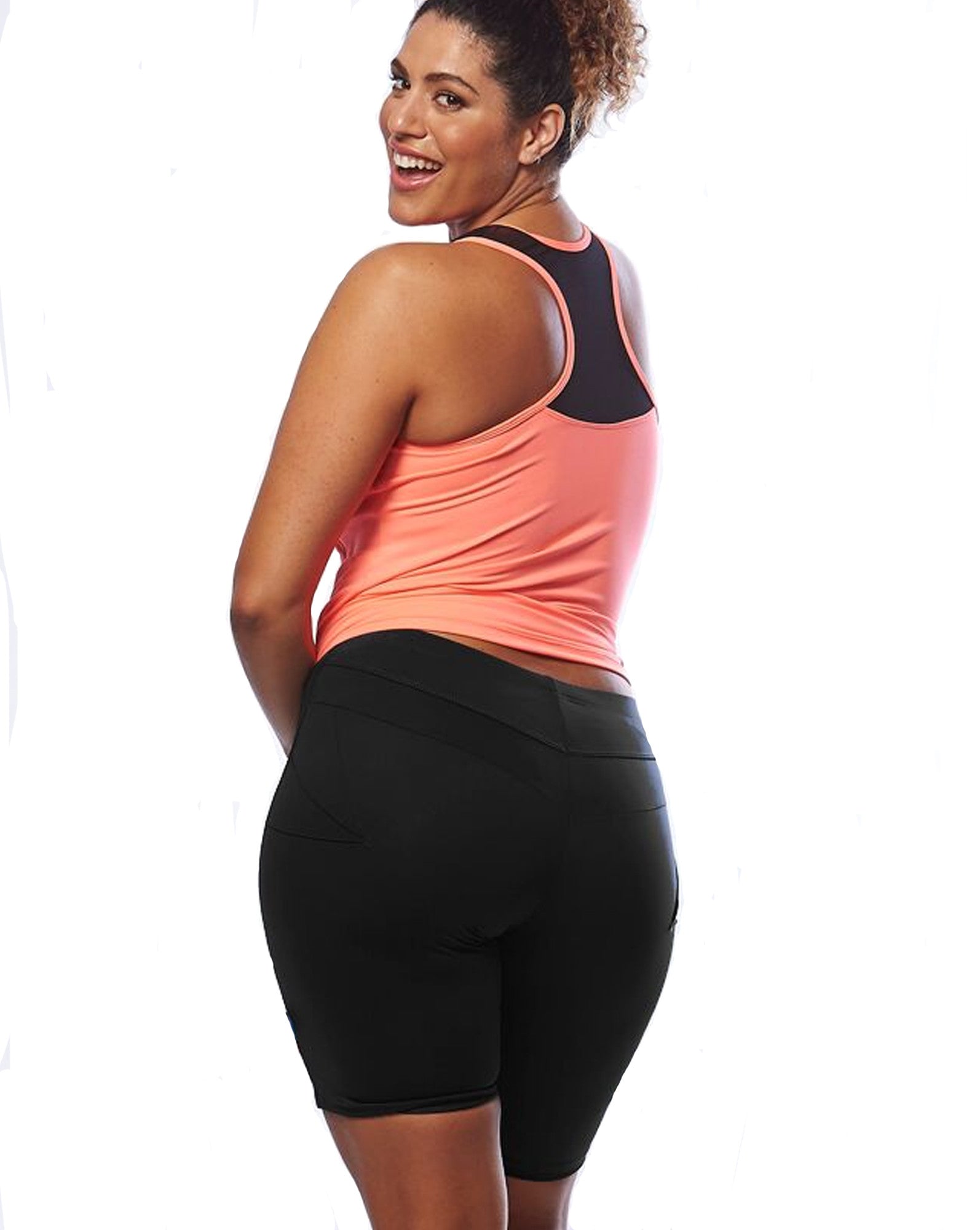 Plus Size Sportswear |Curvy Chic Sports | Sculpt Bike Shorts - Black