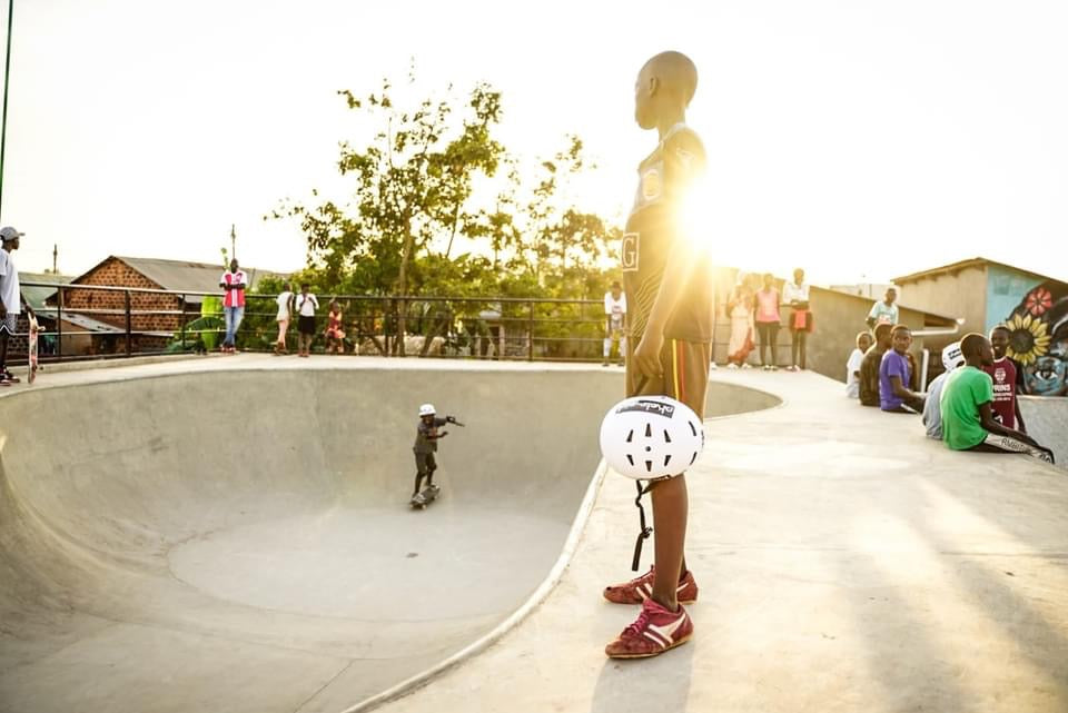 Uganda's Skull Bowl Skate Aid Skateboard