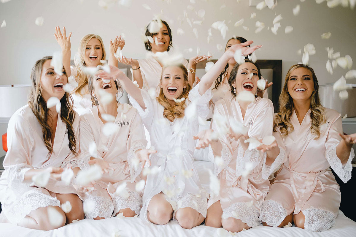 silk bridal party robes