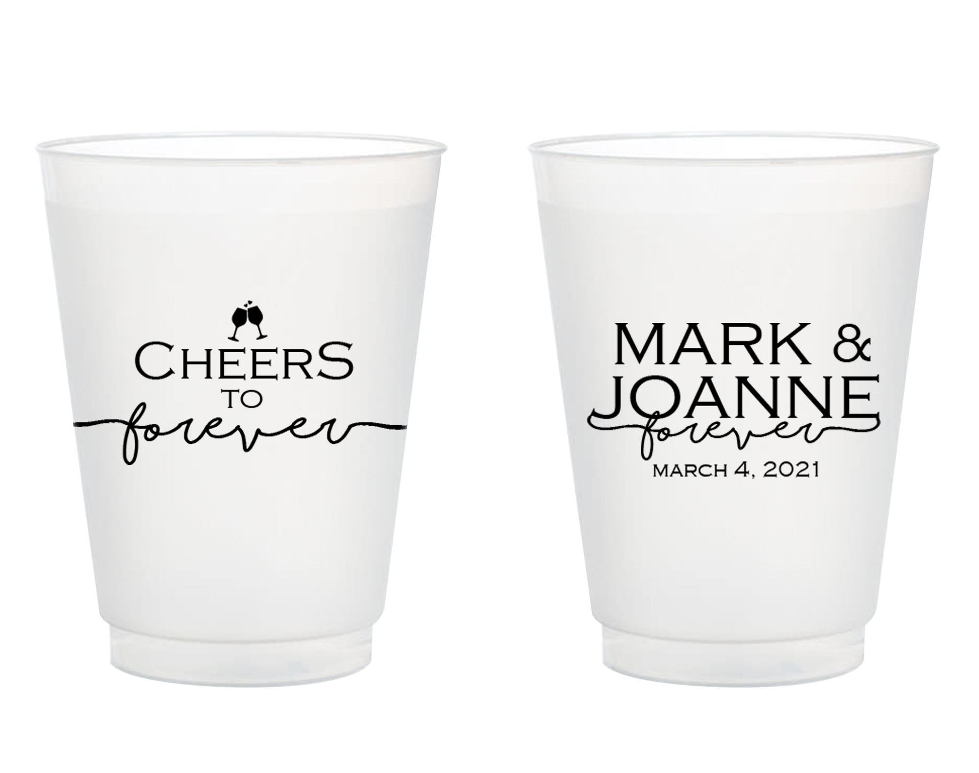 Custom Plastic Cups Wedding Favors (375)