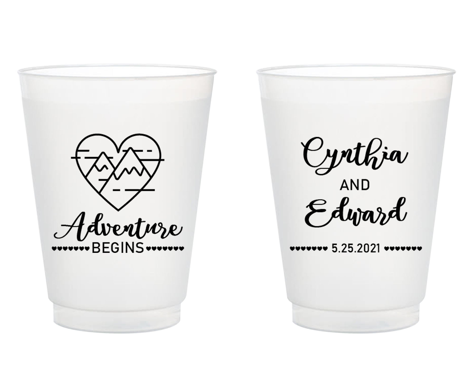 We Do Wreath - 9oz Frosted Unbreakable Plastic Cup #208 - Custom - Bridal  Wedding Favors, Wedding Cups, Party Cups, Favor